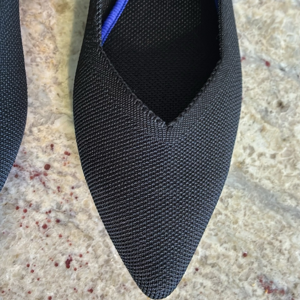 Rothy's Black Flats with Blue Accents. New without tags - Picture 11 of 16